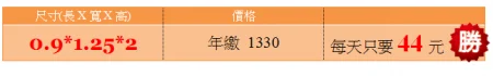 尺寸表